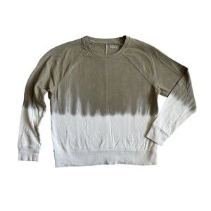 Athleta Womens Sundown Dip Dye Sweatshirt Size S Ombre Green Athleisure  Lounge